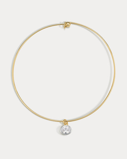 The Marais Pendant Wire Necklace- Gold