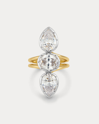 The Marais Triple Statement Ring-Gold