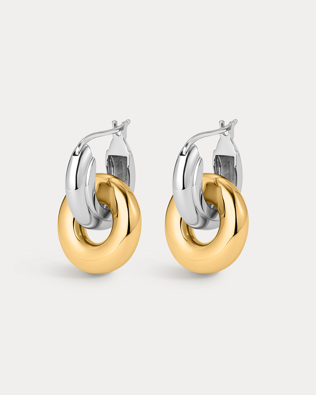 Two-Tone Interlock Hoops