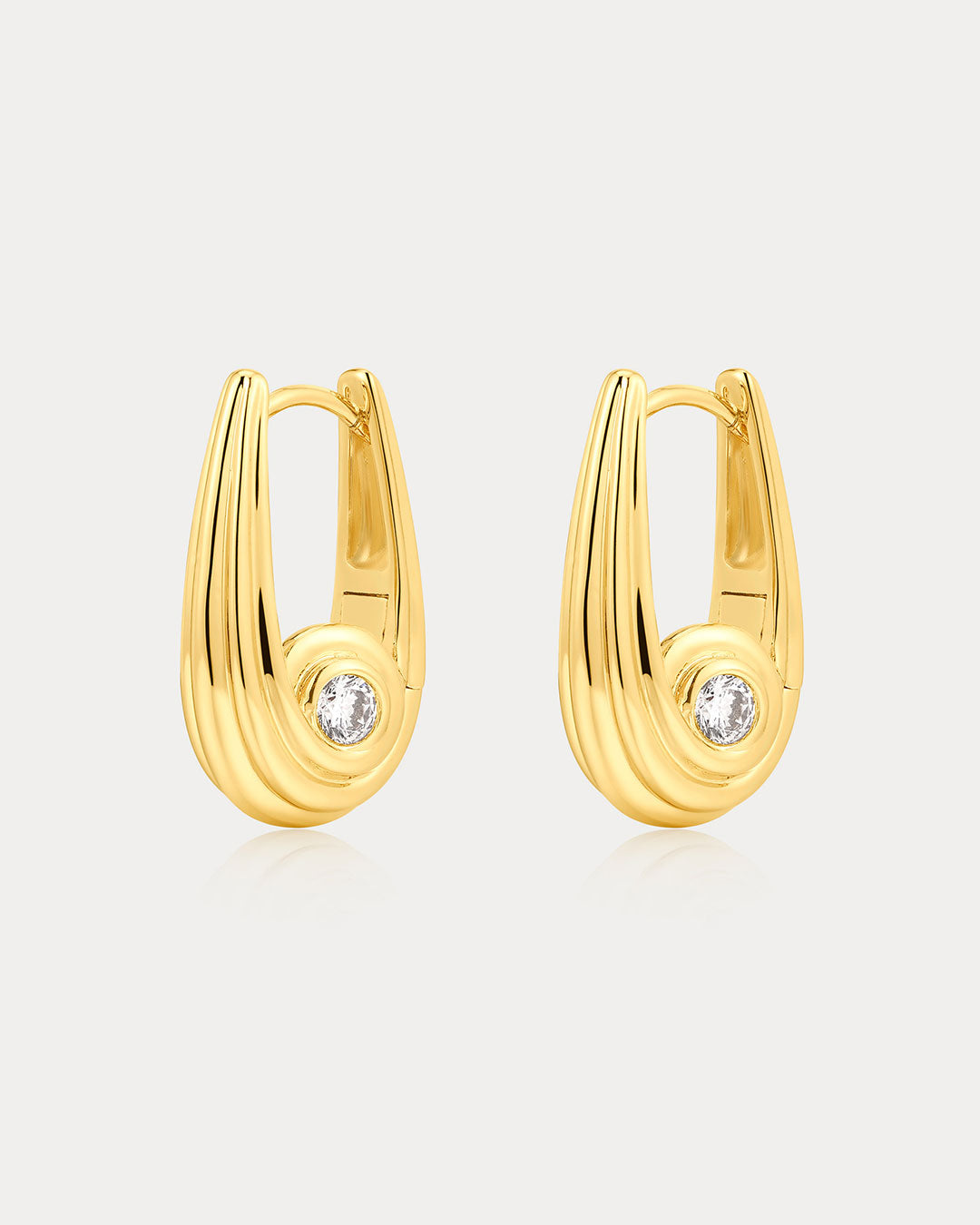 Wave Bezel Hoops