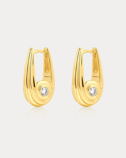 Wave Bezel Hoops