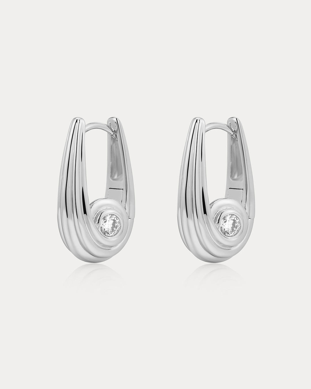 Wave Bezel Hoops