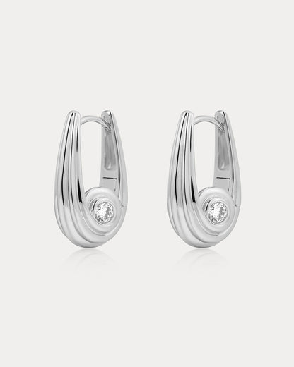 Wave Bezel Hoops