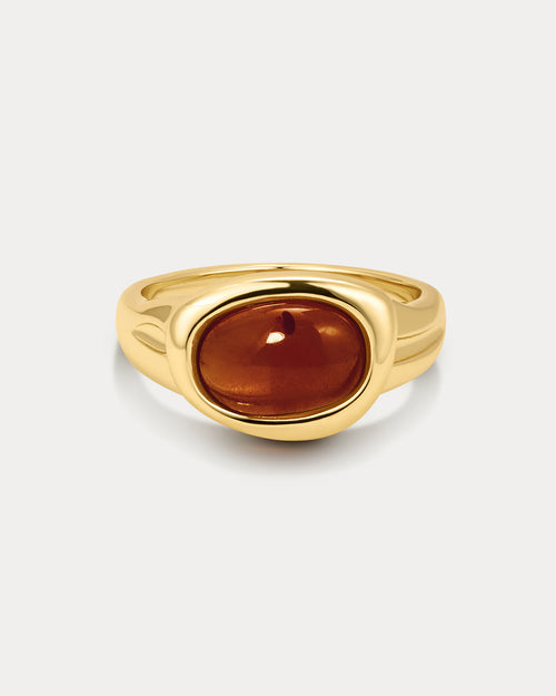 The Amber Honey Resin Ring