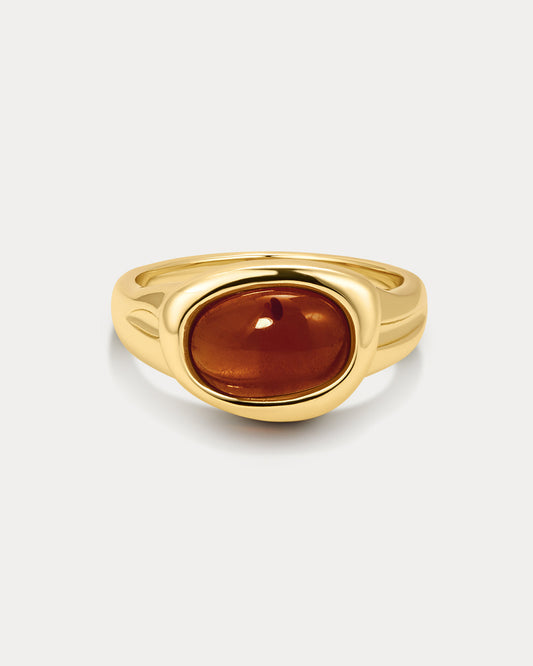 The Amber Honey Resin Ring