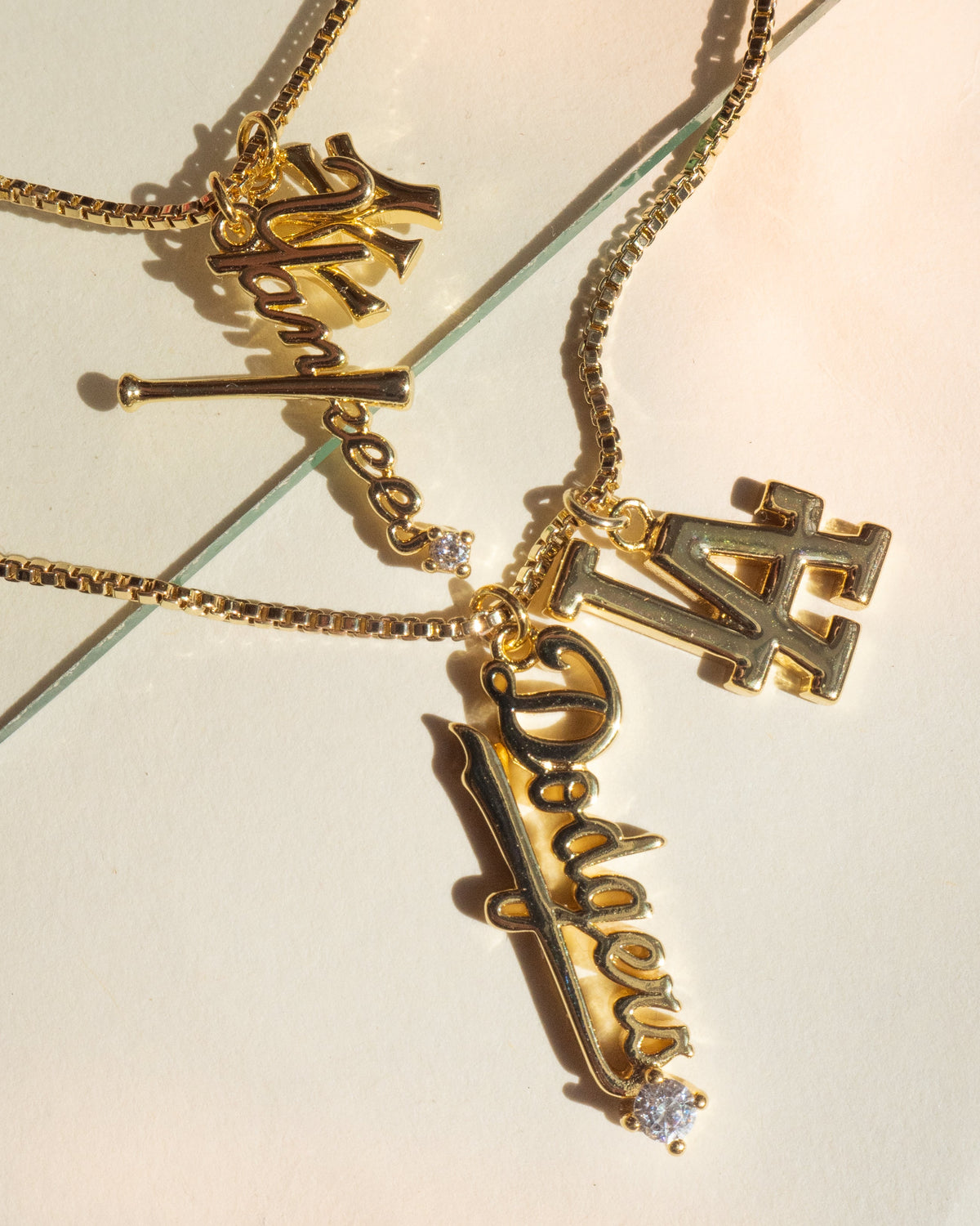 The MLB Layered Nameplate Necklace
