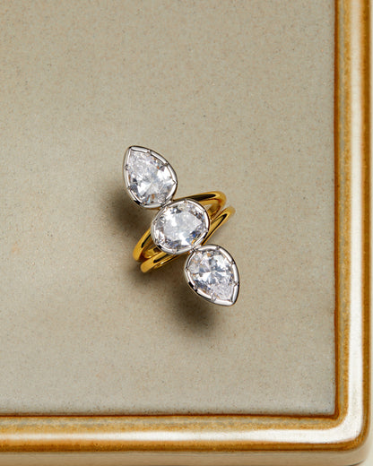 The Marais Triple Statement Ring-Gold