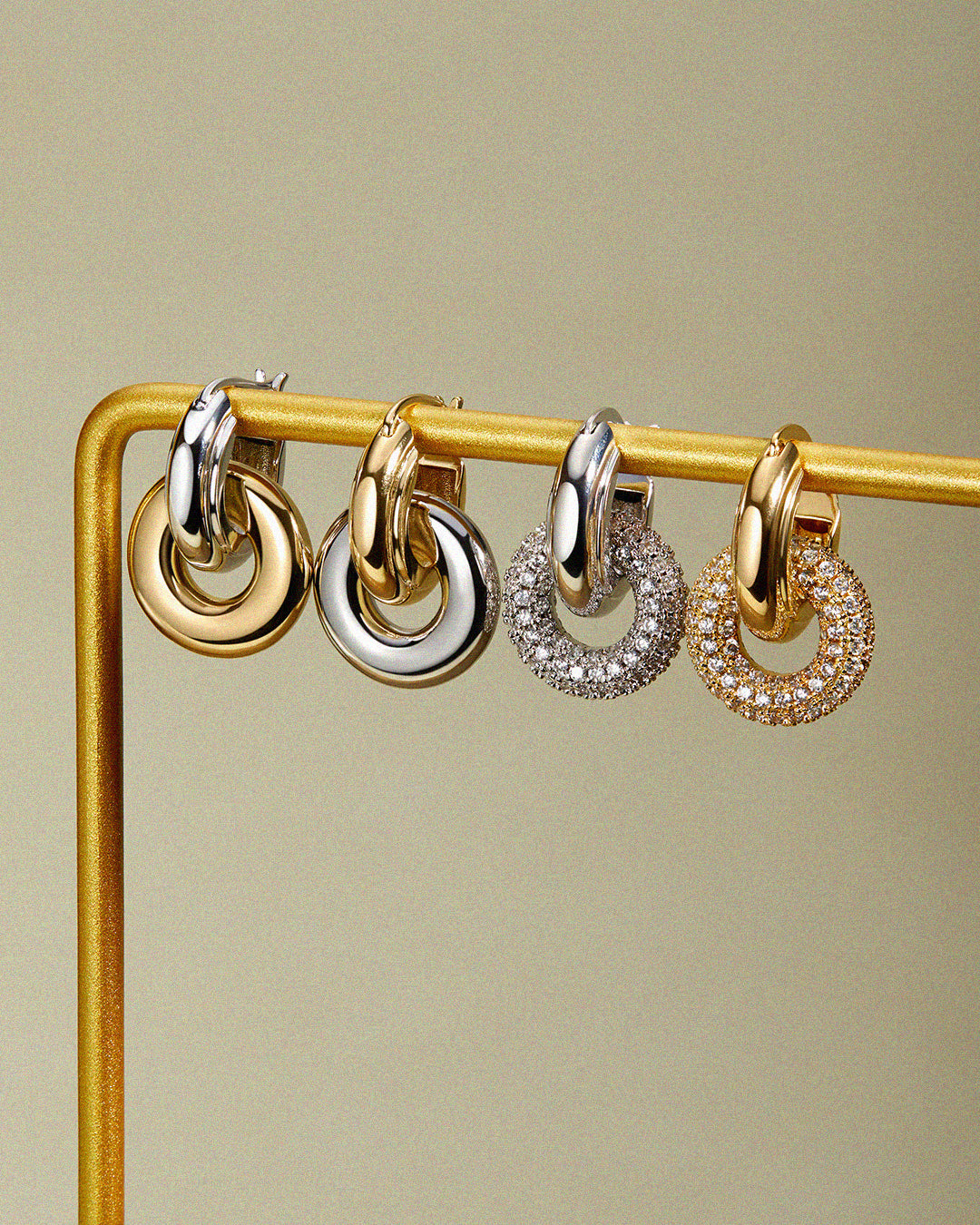 Two-Tone Interlock Hoops