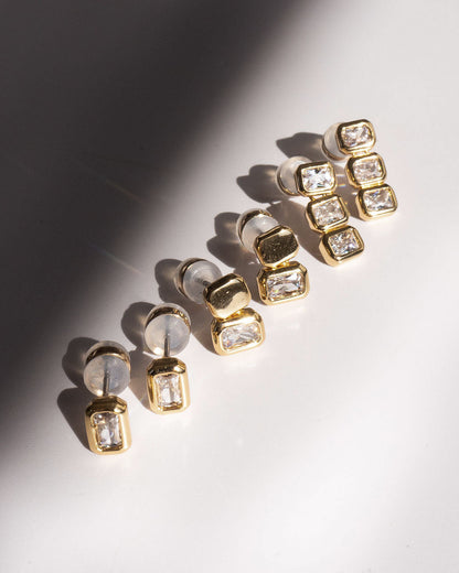 The Bianca Bezel Studs Set