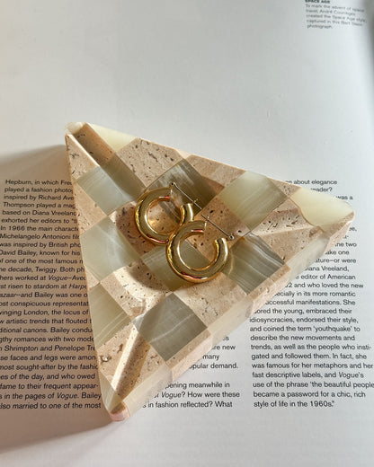 Triangle Travertine Tray