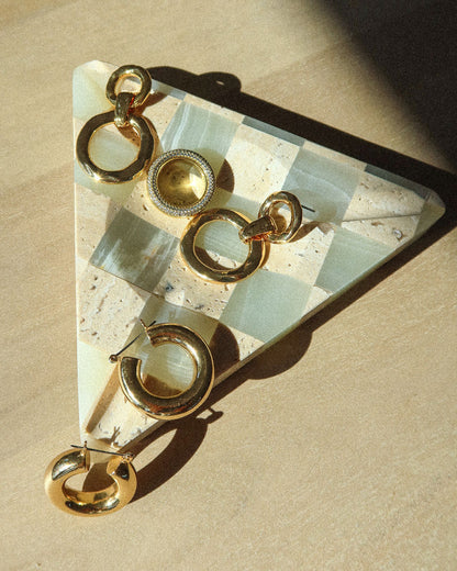 Triangle Travertine Tray